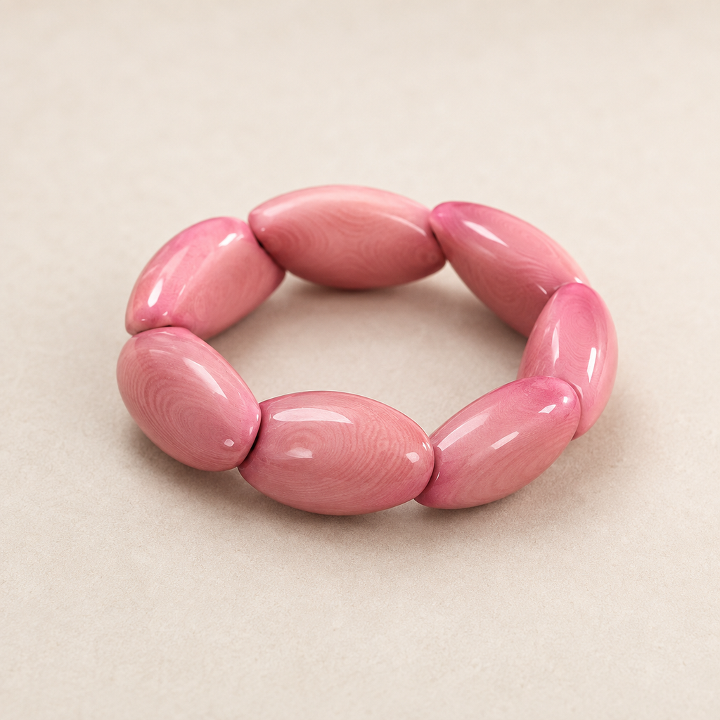 Pulsera de Tagua Artesanal – Diseño Ovalado