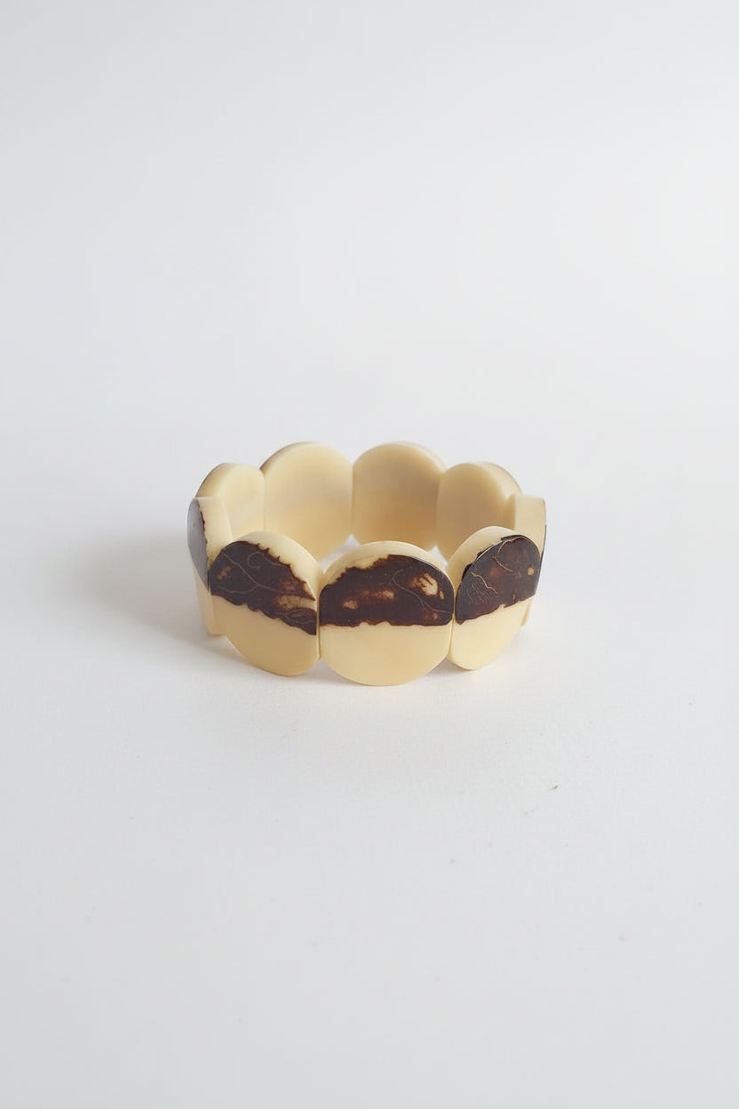 Pulsera de Tagua Artesanal Redonda | Marfil Vegetal
