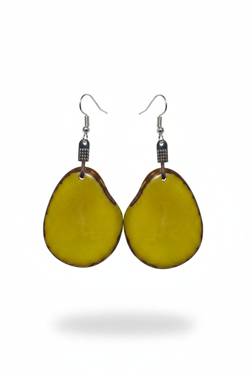 Pendientes de Tagua Artesanales – Diseño Ovalado