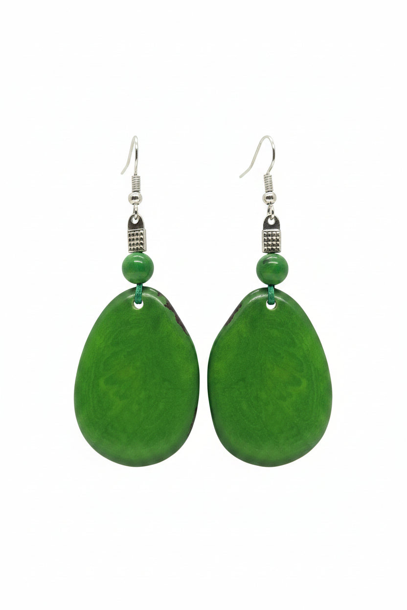 Pendientes de Tagua Artesanales – Diseño Ovalado