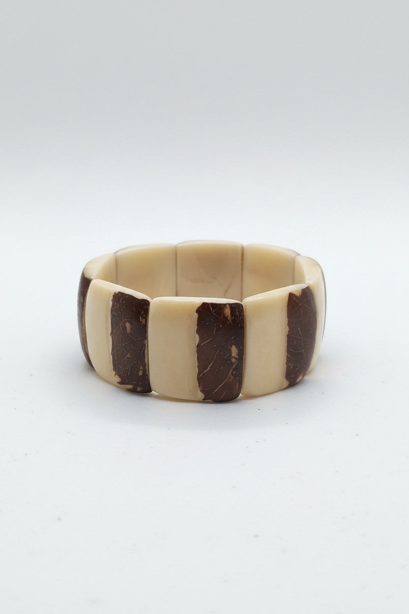 Pulsera de Tagua Artesanal Ancha | Marfil Vegetal