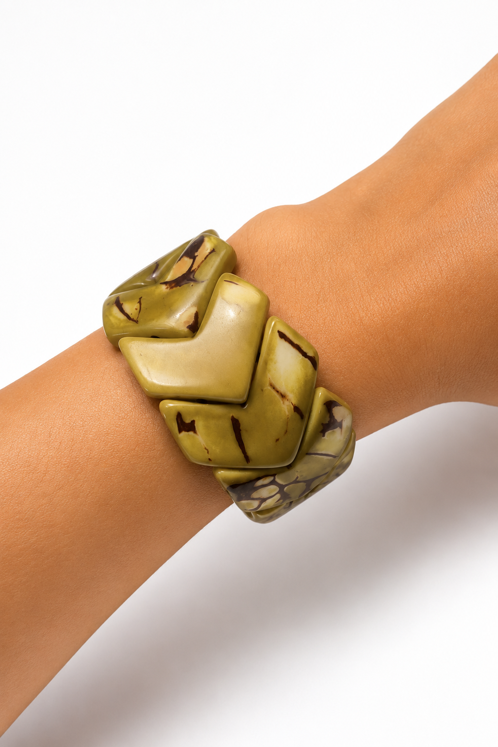Pulsera de Tagua Artesanal Trenzada | Marfil Vegetal