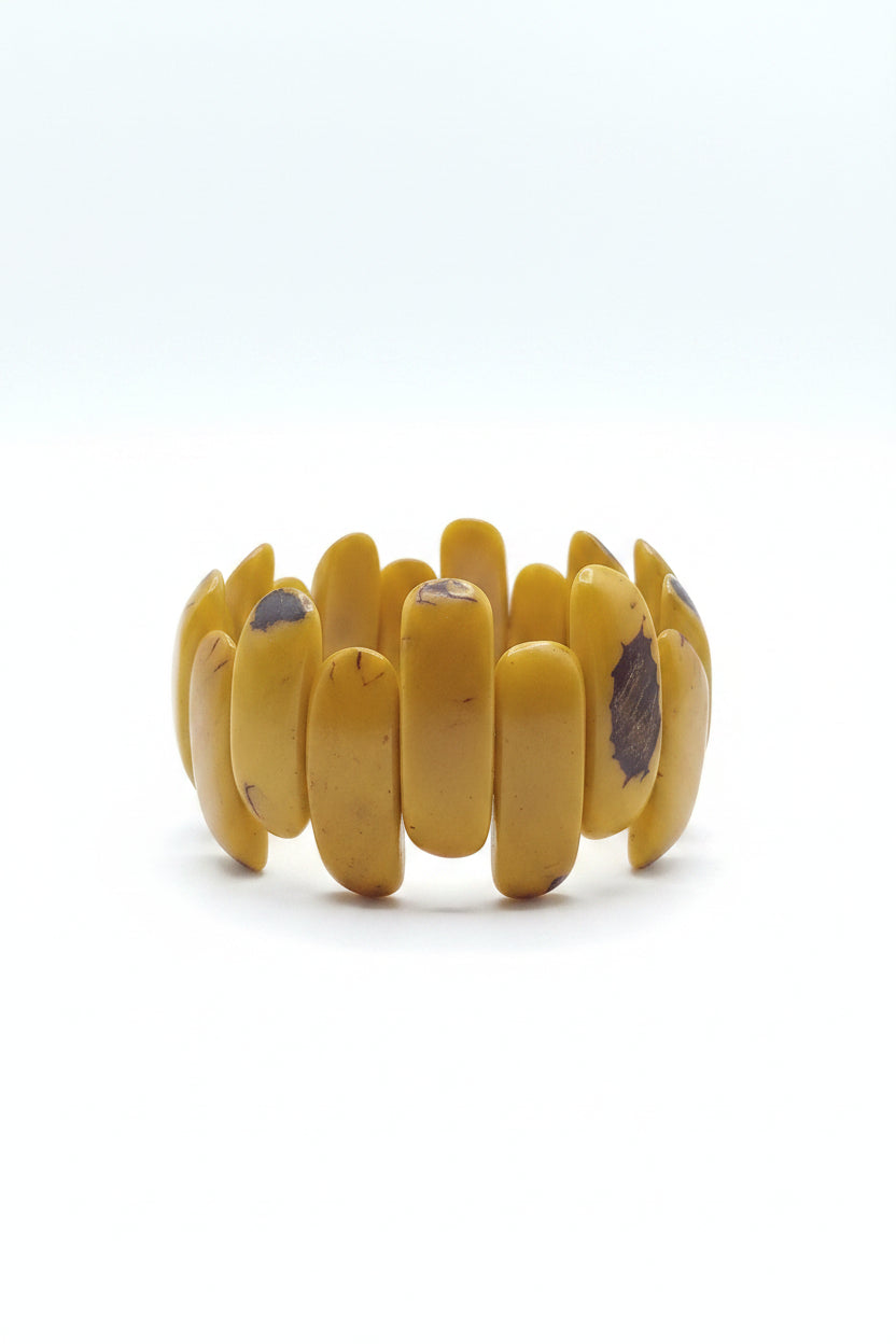 Pulsera de Tagua Artesanal Ovalada | Marfil Vegetal