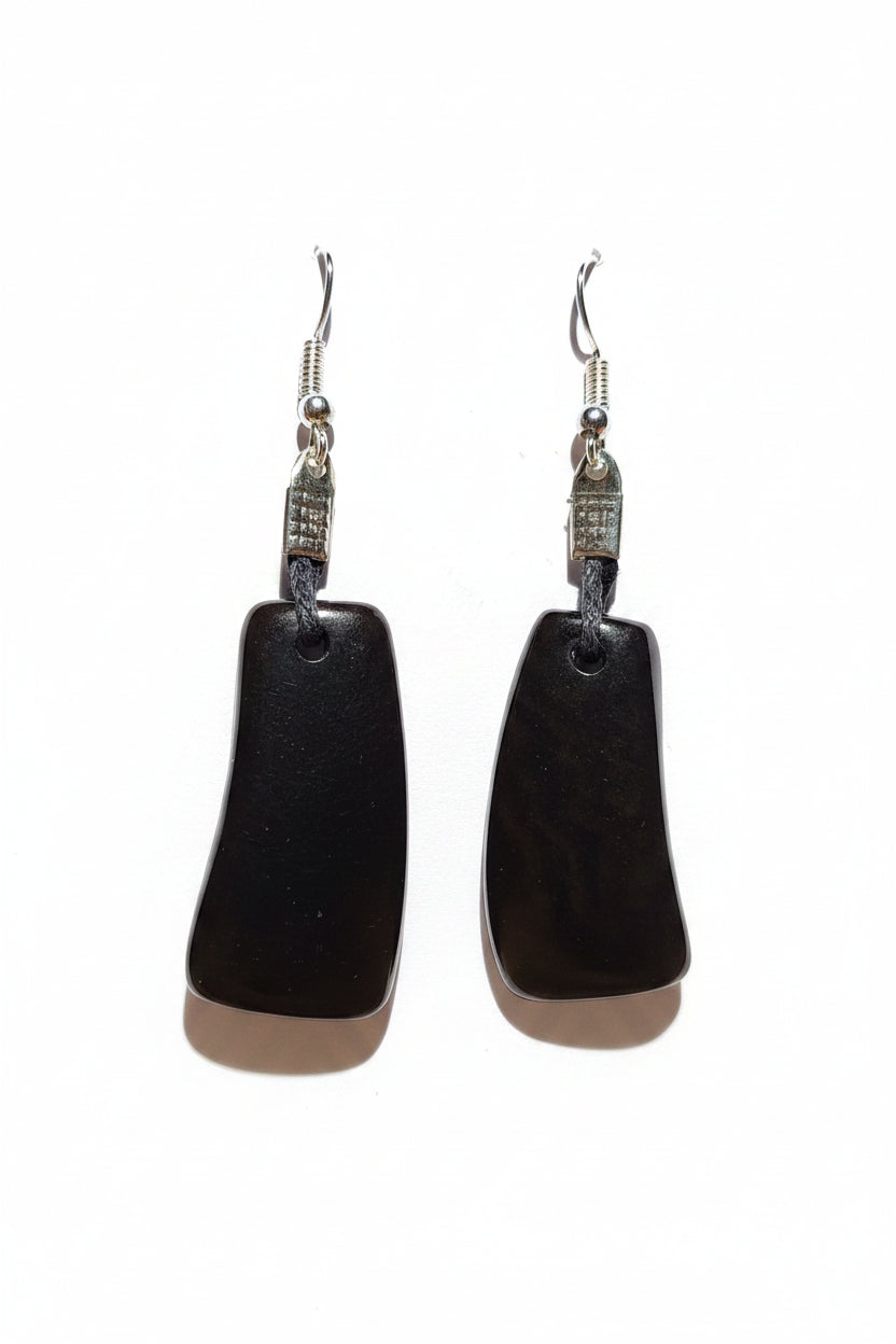 Pendientes de Tagua Artesanales Alargados | Marfil Vegetal