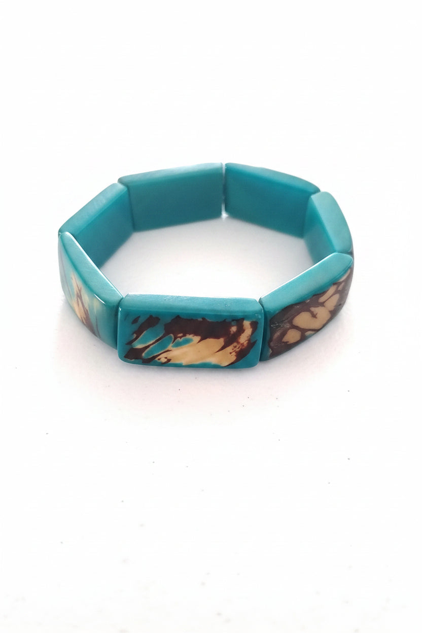 Pulsera de Tagua Artesanal Rectangular | Marfil Vegetal