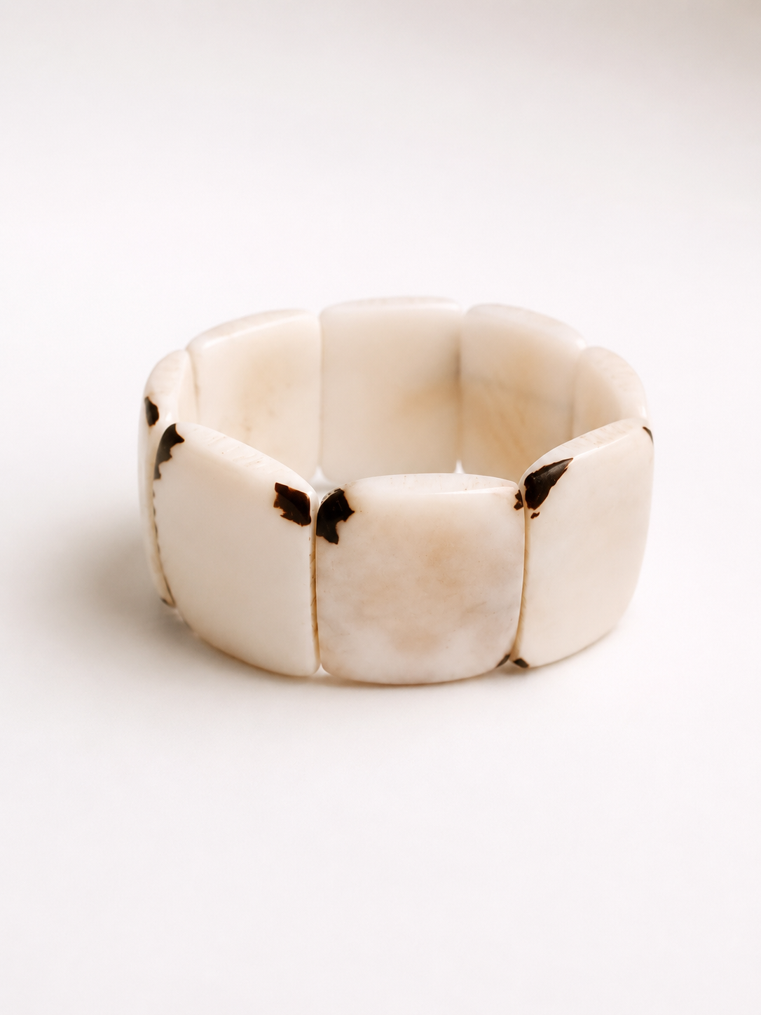 Pulsera de Tagua Artesanal Ancha | Marfil Vegetal