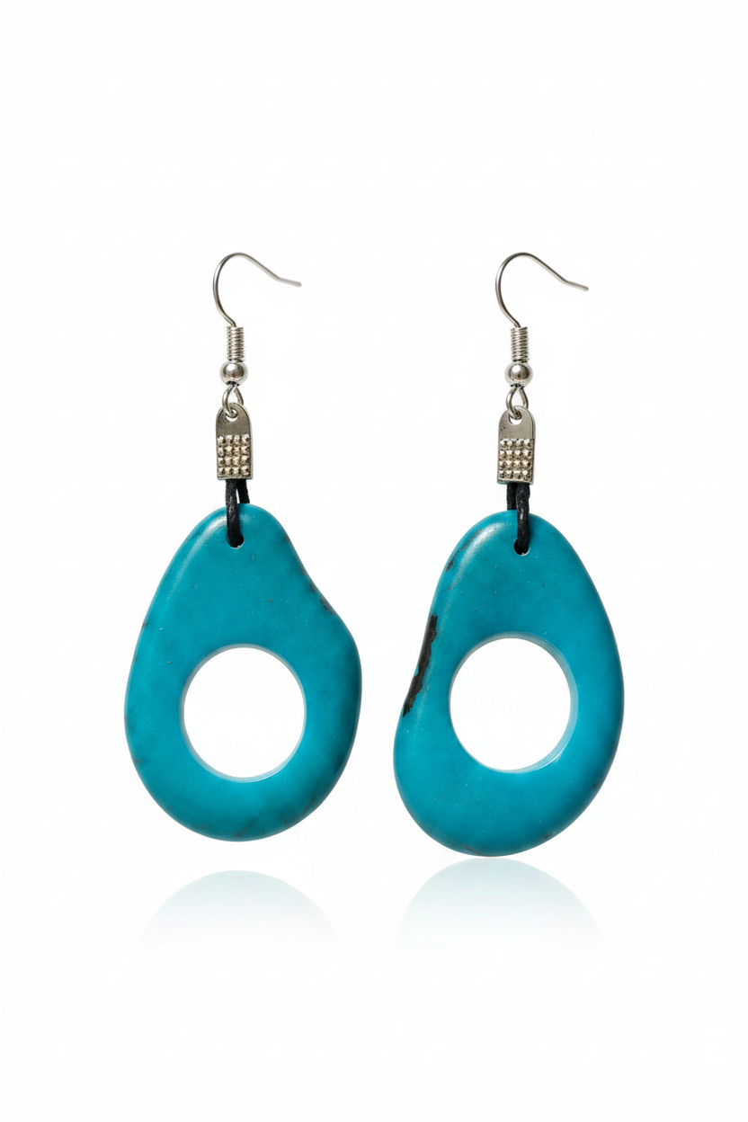 Pendientes de Tagua Artesanal en forma de Gota | Marfil Vegetal