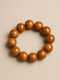 Pulsera de Tagua Artesanal Marrón – Diseño Redondo