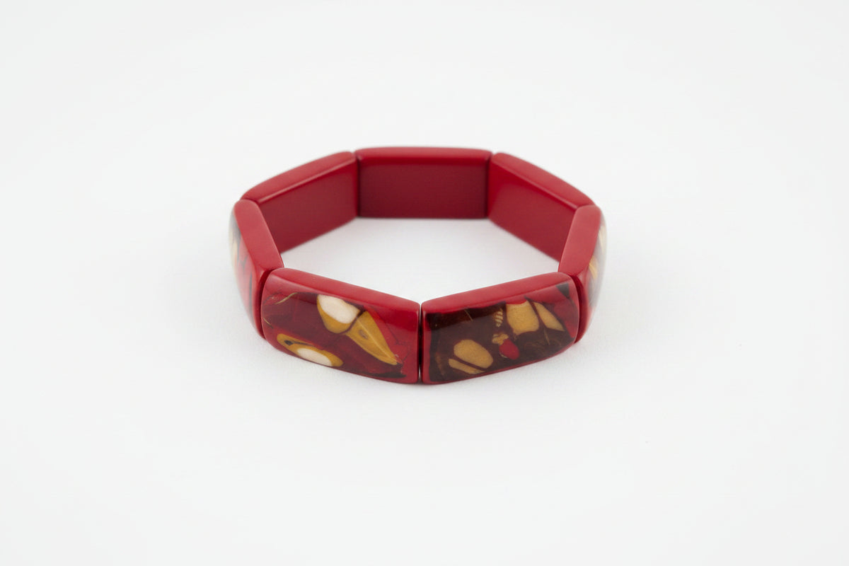 Pulsera de Tagua Artesanal Rectangular | Marfil Vegetal