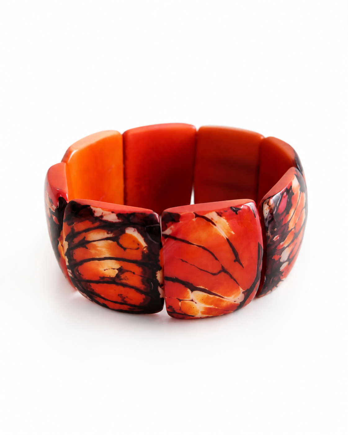 Pulsera de Tagua Artesanal Ancha | Marfil Vegetal