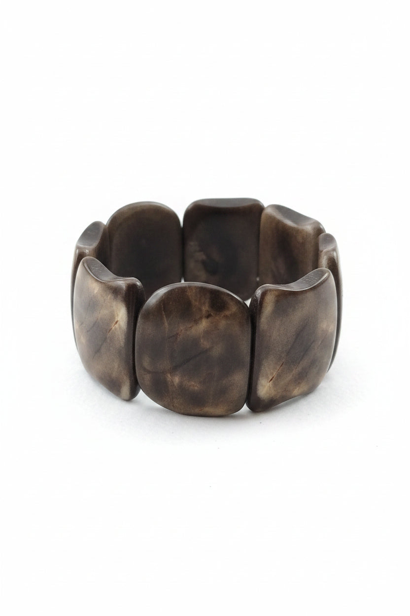 Pulsera de Tagua Artesanal Redondeada | Marfil Vegetal