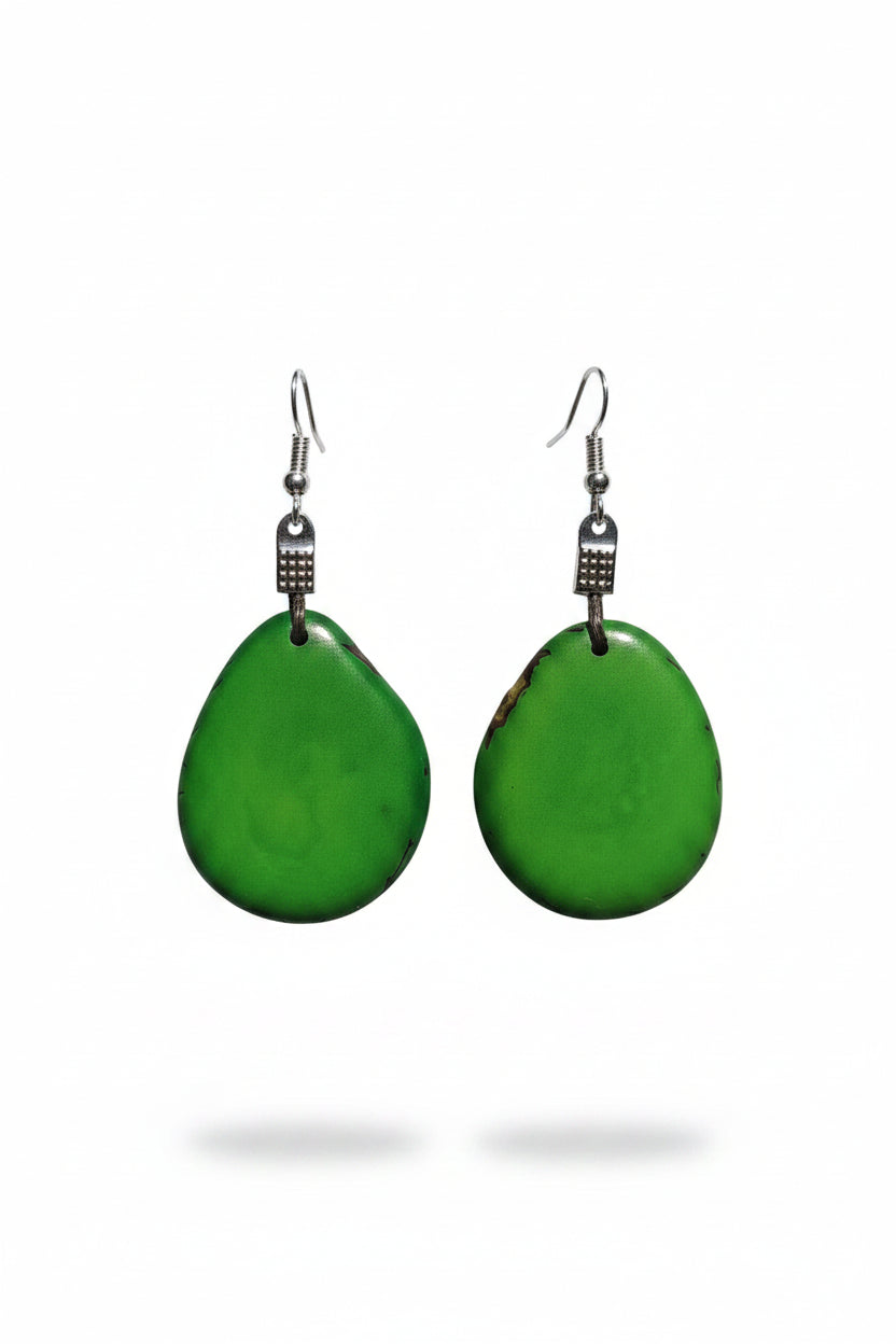 Pendientes de Tagua Artesanales – Diseño Ovalado
