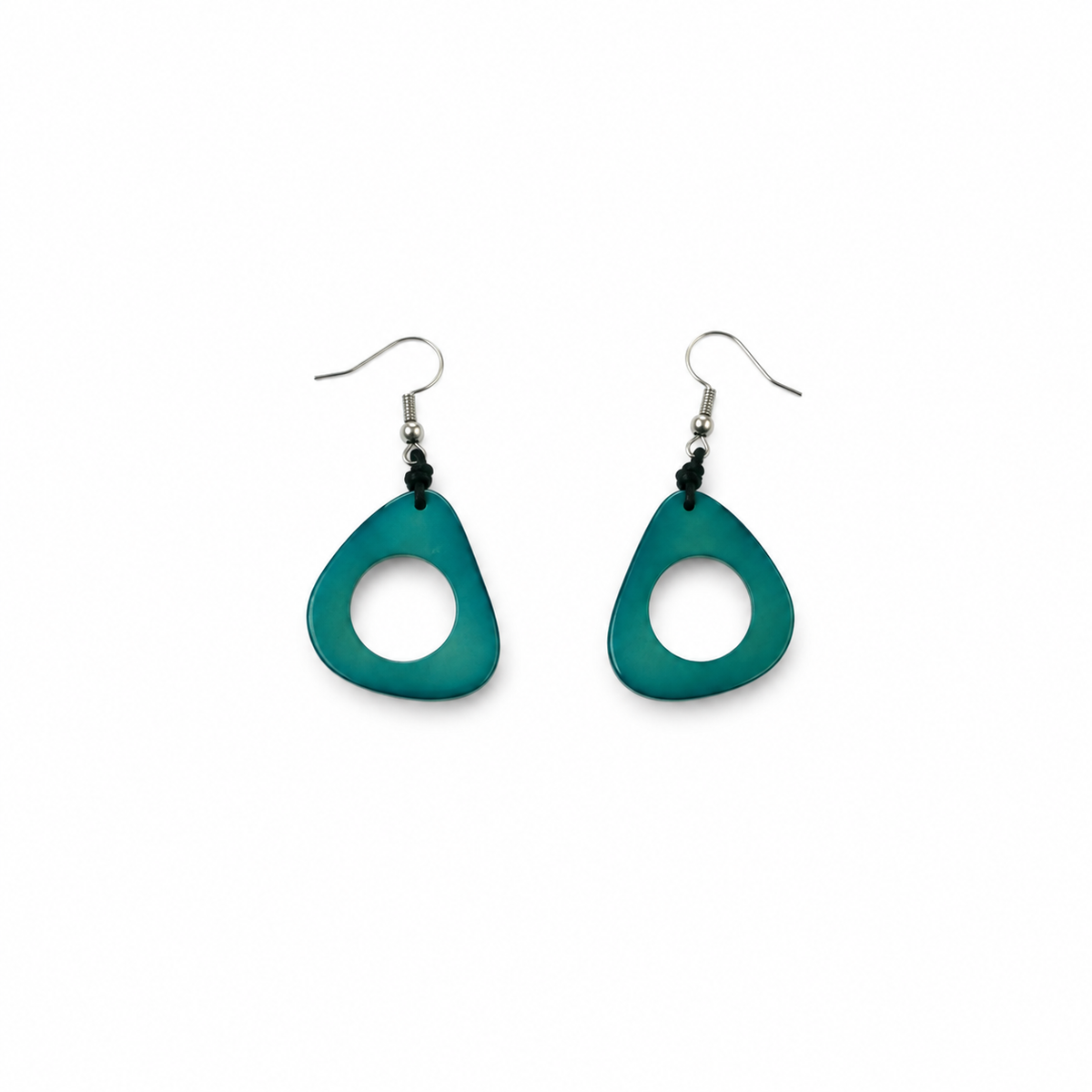 Conjunto de Collar y Pendientes de Tagua con Asaí – Turquesa
