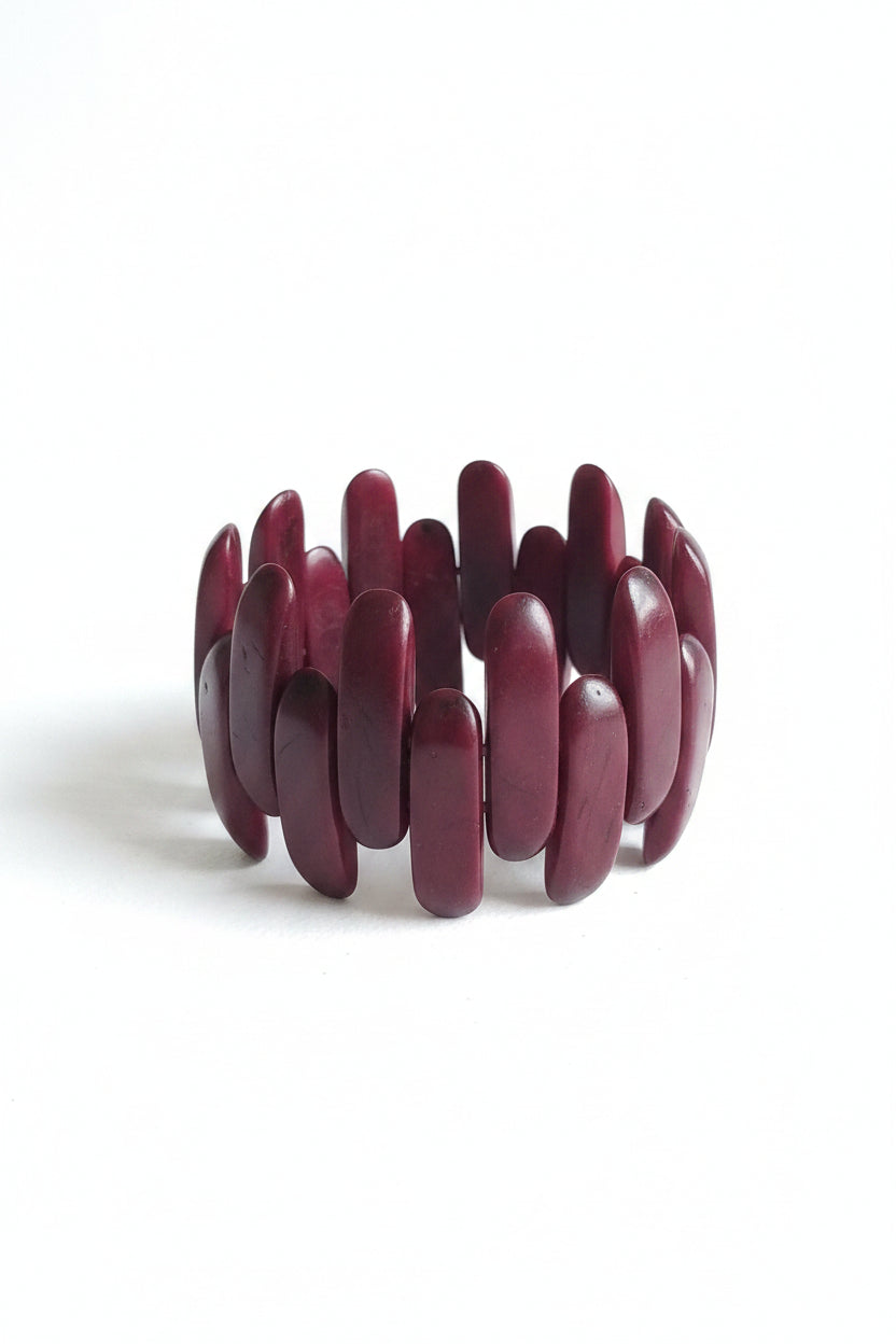 Pulsera de Tagua Artesanal Ovalada | Marfil Vegetal