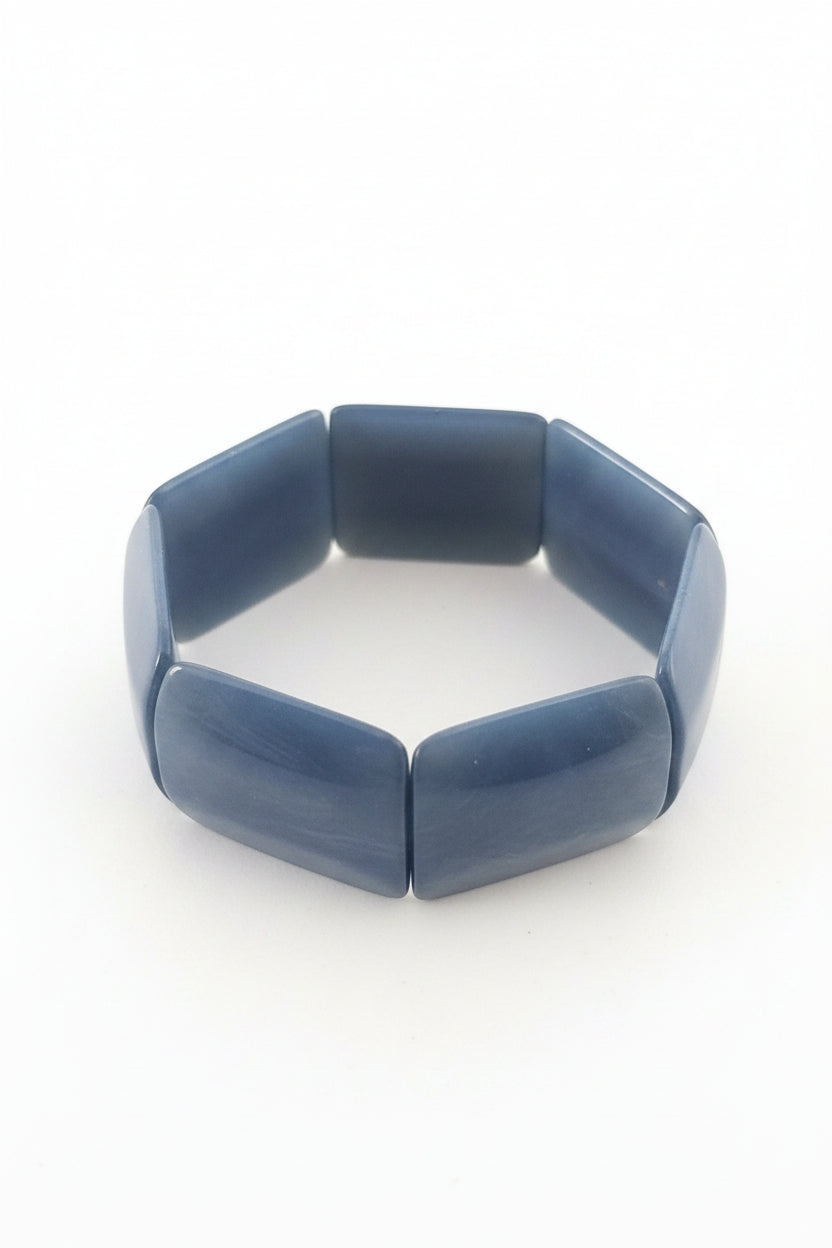 Pulsera de Tagua Azul Artesanal
